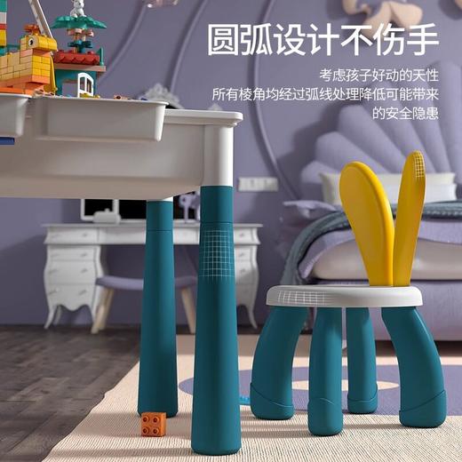 儿童积木桌套装 45*45*50cm（桌子+椅子+积木）  兼容乐高多功能玩具桌 商品图2