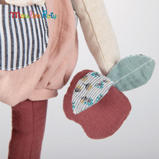 Moulin Roty 大兔子Plume 多功能/启蒙 适合0岁以上 附口袋小玩偶 内置布书 雨后系列 法国品牌-715073 商品图4