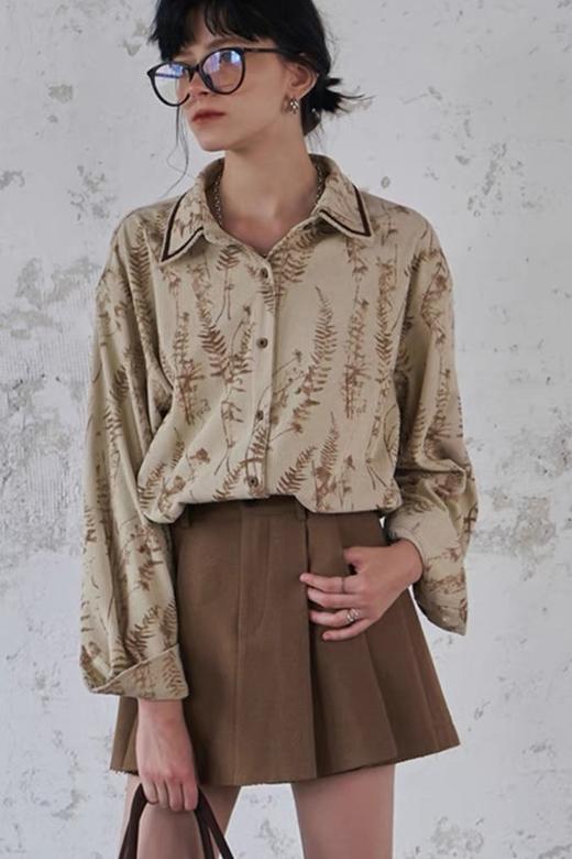 LNNNS 宽松设计感灯芯绒衬衣 19256 商品图1