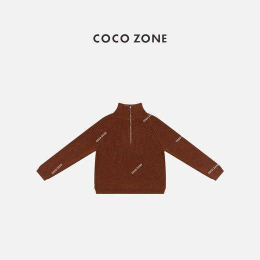 COCO ZONE 100绵羊毛立领针织衫通勤风上衣CC2C2321 商品图0