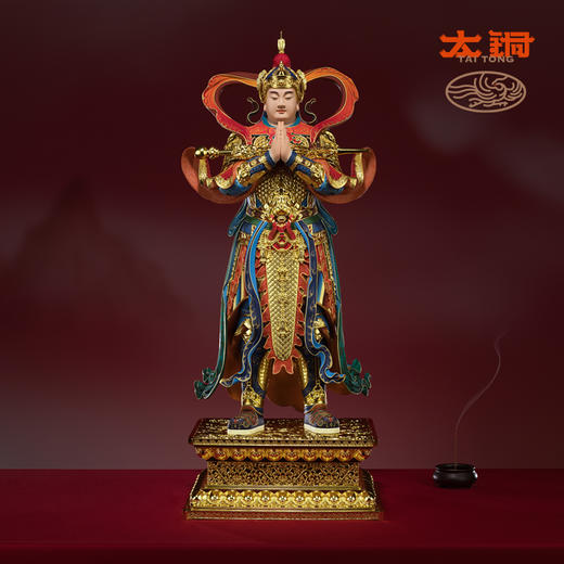 太铜《韦陀菩萨》限量版 客厅铜佛像菩萨摆件 家居工艺品 商品图3