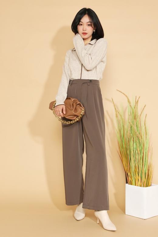 LNNNS 简约气质撞色翻领针织开衫 14456 商品图1