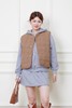 LNNNS 棕色菱格纹绗棉棉服马甲外套 19235 商品缩略图0