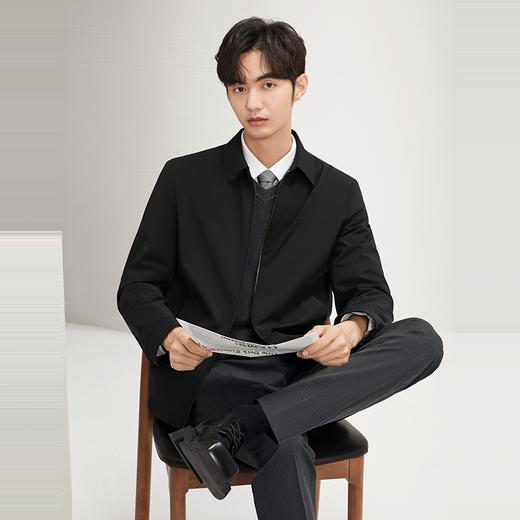 柒牌棉衣男款冬季2024新品时尚潮流中青年休闲百搭翻领夹克衫外套	127E71000 商品图1