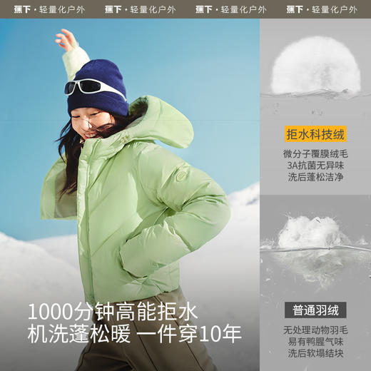 蕉下女士拒水羽绒服（短款、高暖）HD86324 商品图3