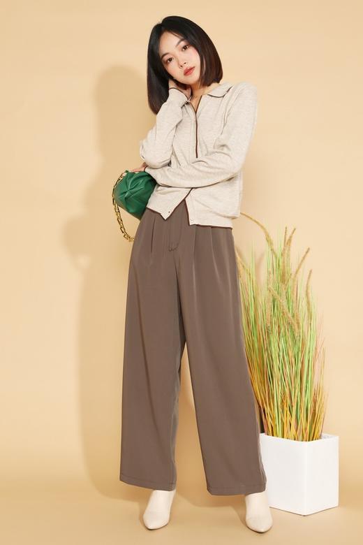 LNNNS 简约气质撞色翻领针织开衫 14456 商品图4