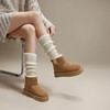 千百度厚底加绒保暖时尚雪地靴女款冬季户外暖暖短靴棉鞋A24723809 商品缩略图1