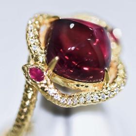 灵蛇献瑞碧玺蛇戒2025【需定制/40天】