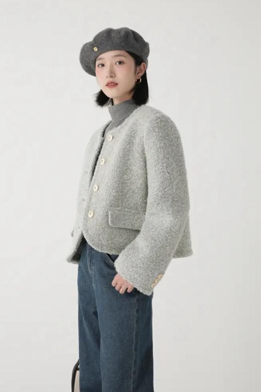 LNNNS 灰色圆领小香风短款外套 19236 商品图2