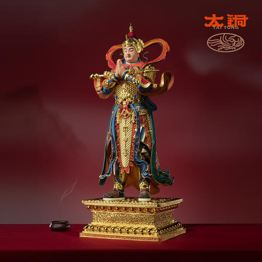 太铜《韦陀菩萨》限量版 客厅铜佛像菩萨摆件 家居工艺品 商品图1