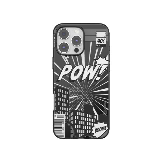 【平行宇宙·手机壳】漫画都市 POPCASE手机壳 MagSafe Popcase磁吸款 黑色 字母 iPhone 16/15/14 商品图1