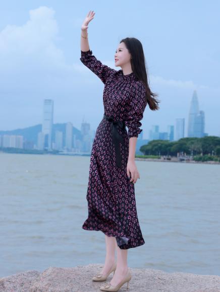 HJ3S99时尚气质连衣裙~水红 商品图6