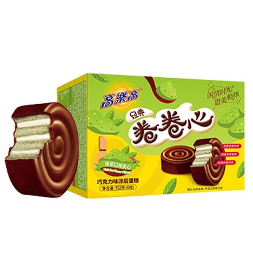 高乐高 卷卷心抹茶口味夹心巧克力蛋糕 112g/盒 商品图0