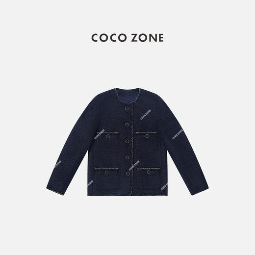 COCO ZONE 小香风气质圆领外套设计感休闲上衣CC2D2516 商品图0