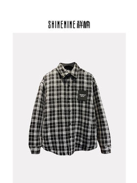 240473408黑白格纹棉服