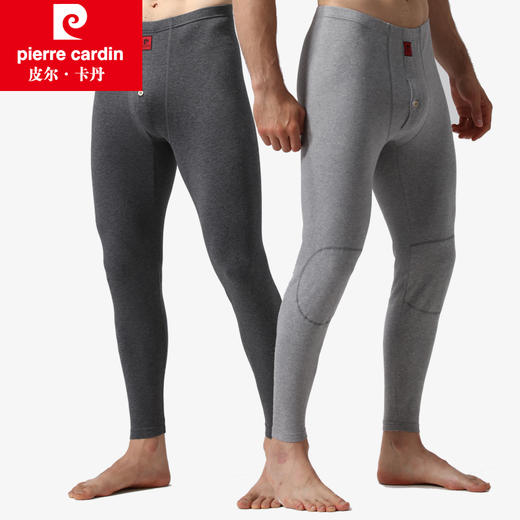 【惊喜价】皮尔卡丹男士保暖裤贴片护膝秋裤棉质线裤衬裤宽松弹力打底保暖裤 商品图0