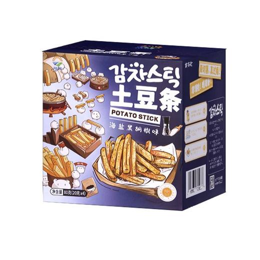 九日 海盐黑胡椒味土豆条 80g/盒 商品图0