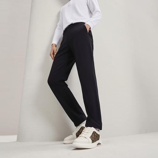 【高弹针织】柒牌休闲裤男士2024秋冬新款含羊毛舒适百搭直筒长裤	127H71000 商品图1