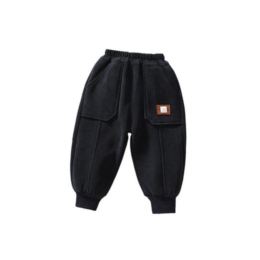 【柔软舒适，保暖性能升级】男童秋冬季加绒裤子 新款儿童一体绒休闲裤 男宝宝冬装保暖长裤-QQ 商品图4