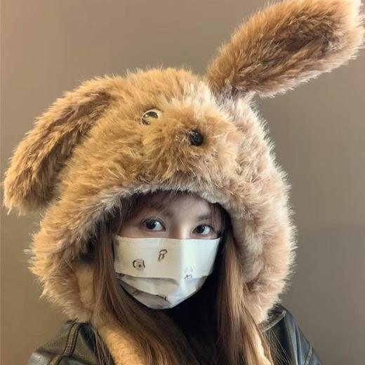 新款会动毛茸茸小狗狗耳朵冬季加厚保暖帽子 商品图3