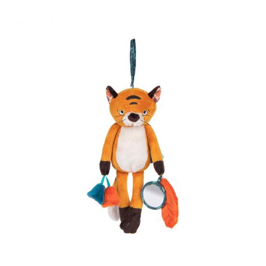 Moulin Roty 小橘鸟精灵 多功能/启蒙玩偶 内置响纸摇铃 菱形格放大镜 适合0岁以上 丛林系列-668071 商品图12