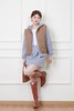LNNNS 棕色菱格纹绗棉棉服马甲外套 19235 商品缩略图2