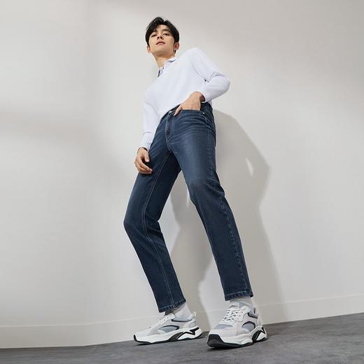 【巴玛石】柒牌男装牛仔裤男2024秋冬新款休闲商务中青年直筒长裤	127H71500 商品图3