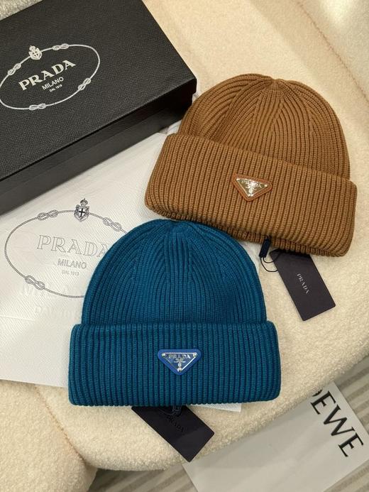 普拉达秋冬款翻边羊毛针织毛线帽高品质定制！（UT*COCO） 商品图2