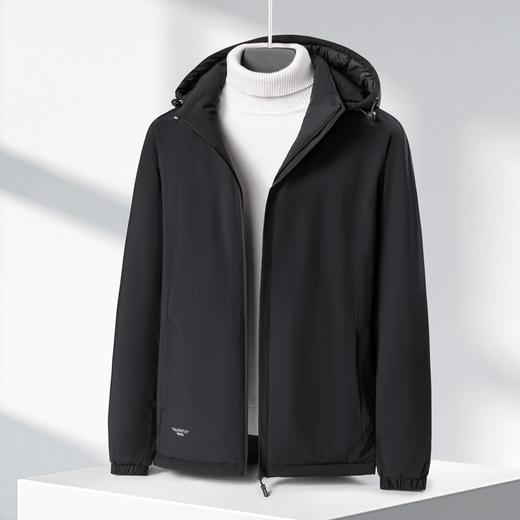 【可拆卸帽】【新款DK】大依优型大码男装棉服连帽户外棉衣夹克加肥加大休闲夹克胖子外套上衣 商品图2