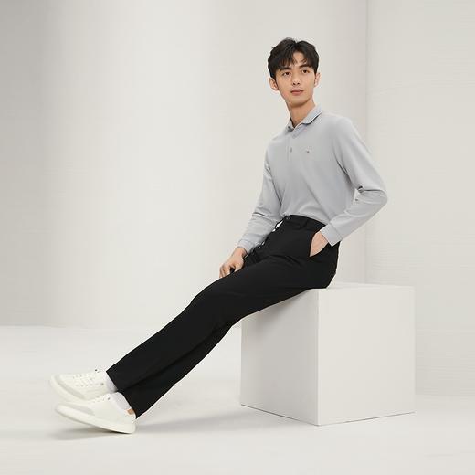 【针织弹力】柒牌休闲裤男秋冬2024新款商务百搭男士修身直筒长裤	127H72200 商品图1