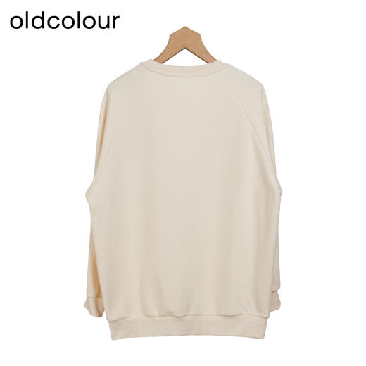 oldcolour冬季新款简约休闲印花宽松气质百搭圆领卫衣女P460201A1 商品图1