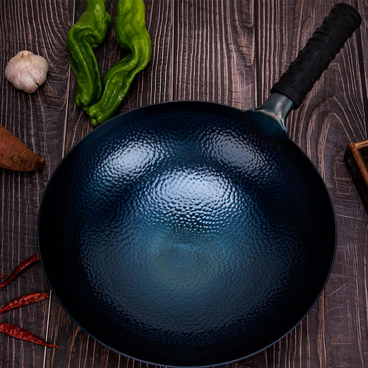 【为中国好味道而生】手工锻造章丘铁锅鱼鳞纹炒锅煎锅平底 不粘锅 匠心传承千锤百炼 商品图3