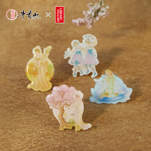 牛首山气囊手机支架大英图书馆联名系列小巧可伸缩懒人背贴支架 商品图3