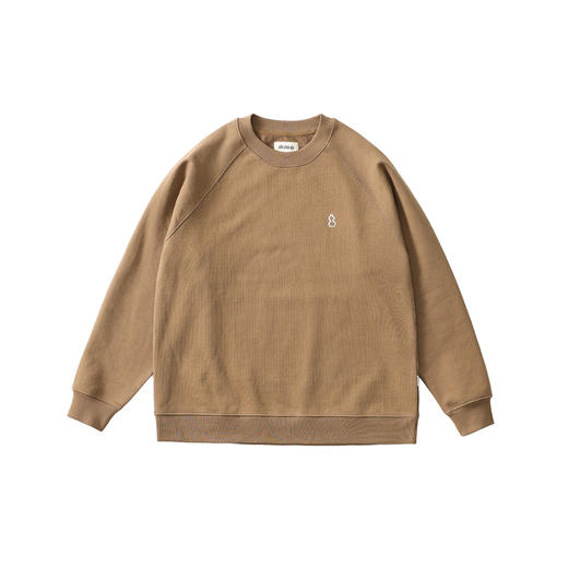 吃茶去chichaqu24秋冬重磅全棉圆领卫衣复古宽松加厚纯棉秋冬男女 商品图5