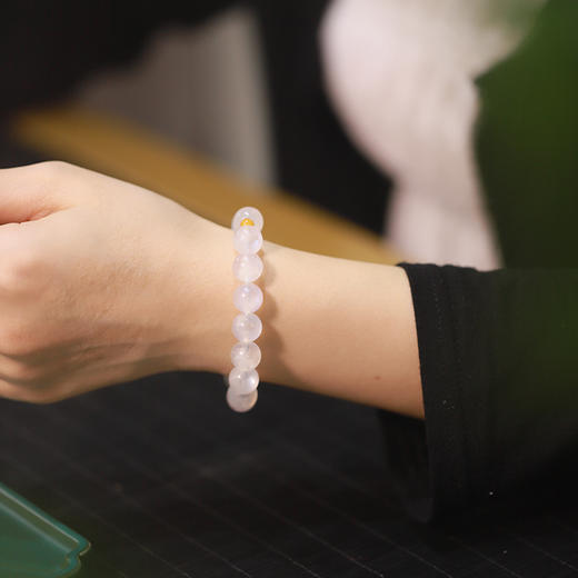 【宫里手串】天然水晶蓝月光石冰种手串10mm 商品图6