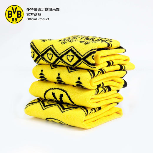 【官方正版】多特蒙德足球俱乐部 | 圣诞款袜子秋冬加厚保暖中筒透气抗菌 商品图3