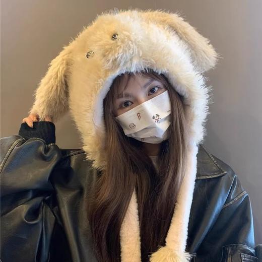 新款会动毛茸茸小狗狗耳朵冬季加厚保暖帽子 商品图0