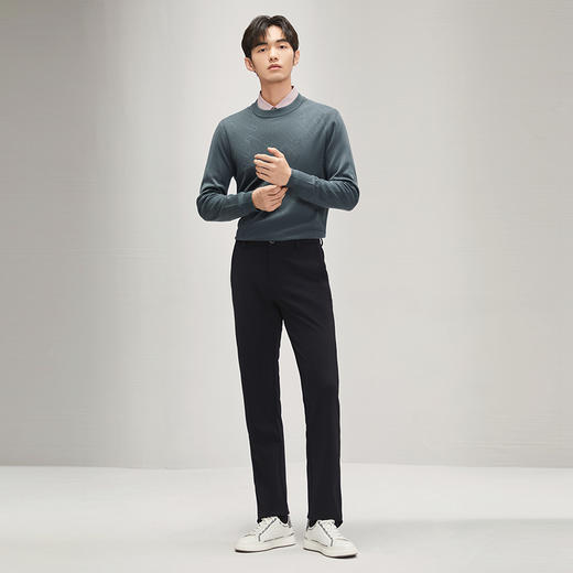 【远红外发热】柒牌男士休闲裤2024秋冬新款时尚几何印花直筒长裤	127H72630 商品图3