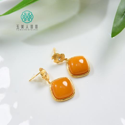 蜜蜡耳坠 商品图0