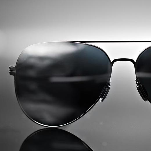 【歼20飞行员防护偏光镜眼镜墨镜】黑框高清灰礼盒包装hk 商品图3