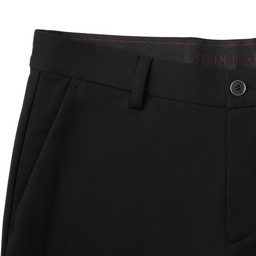 【高弹】柒牌磨毛休闲裤男2024秋冬新款商务休闲黑色百搭直筒长裤	127H70450 商品图2