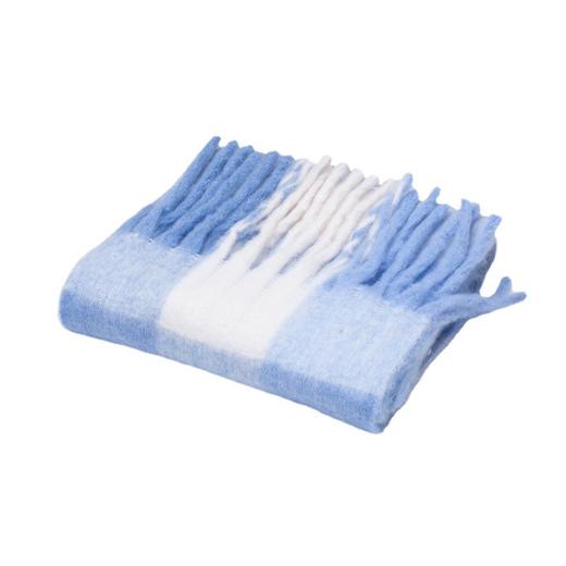 秋冬新款欧美ac格子围巾女时尚撞色彩色保暖情侣学生围脖加厚披肩 商品图4