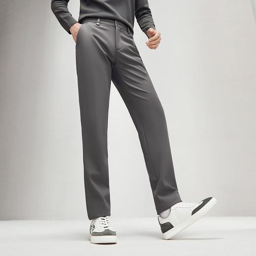 【复合绒】柒牌男装休闲裤秋冬新款商务修身舒适保暖男士直筒长裤	127H72370 商品图1