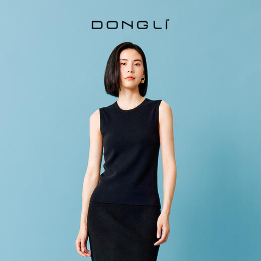 东黎 • 小山羊绒女士秋冬圆领无袖百搭背心 4795 商品图1