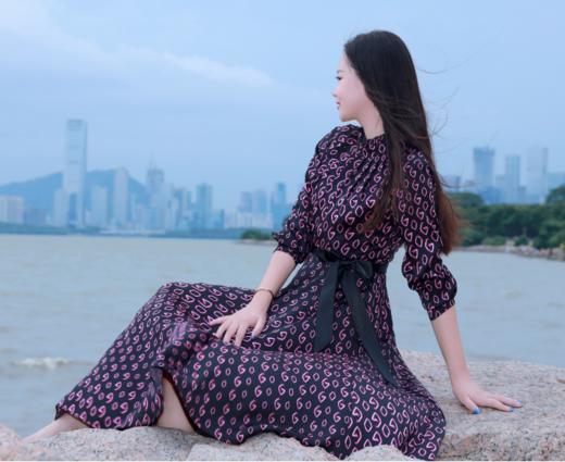 HJ3S99时尚气质连衣裙~水红 商品图4