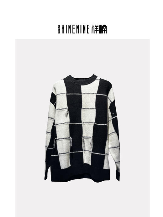240843121时尚拼接针织衫 商品图0