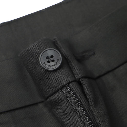 【含莱赛尔】柒牌休闲裤男2024秋季新款商务黑色百搭中腰直筒长裤	127H70310 商品图4