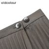 oldcolour新款时尚通勤不规则大摆百褶长款半身裙女P440603A1 商品缩略图2