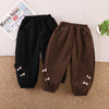 【柔软舒适，宝宝舒心穿，妈妈放心选】女童秋冬季加绒裤子 新款休闲宝宝冬天一体绒休闲裤 中小童保暖卫裤-QQ 商品缩略图1