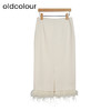 oldcolour冬季新款高腰设计感气质百搭简约直筒半身裙女P460602A1 商品缩略图1